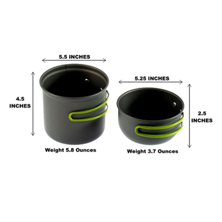 戶外徒步野營柴火爐套裝含餐具