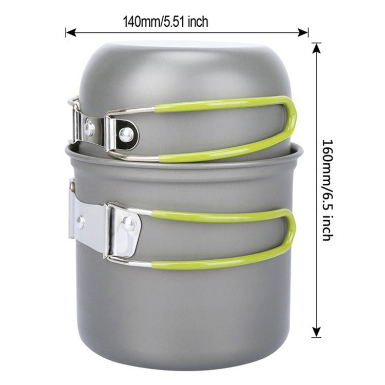 戶外徒步野營柴火爐套裝含餐具