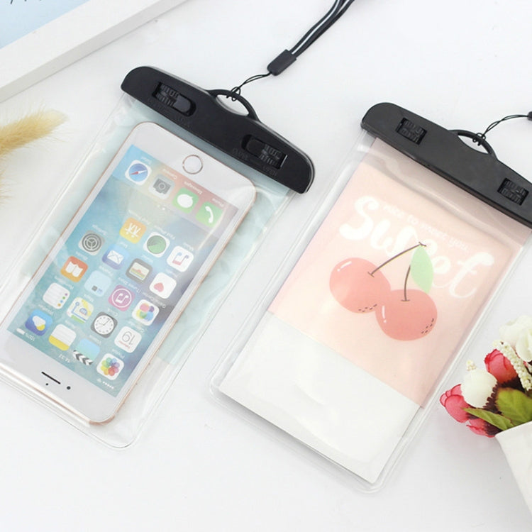 10個一賣 戶外潜水游泳創意卡通觸屏透明PVC手機防水袋 顏色隨機發貨