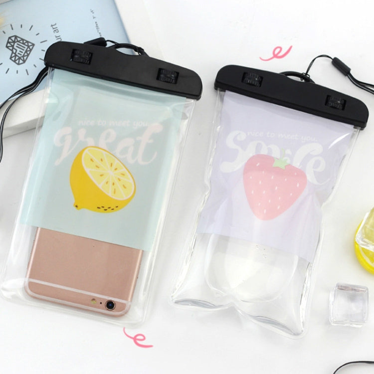 10個一賣 戶外潜水游泳創意卡通觸屏透明PVC手機防水袋 顏色隨機發貨