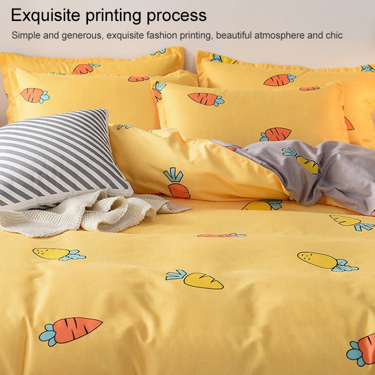 簡約純棉磨毛床上四件套被套床單枕套