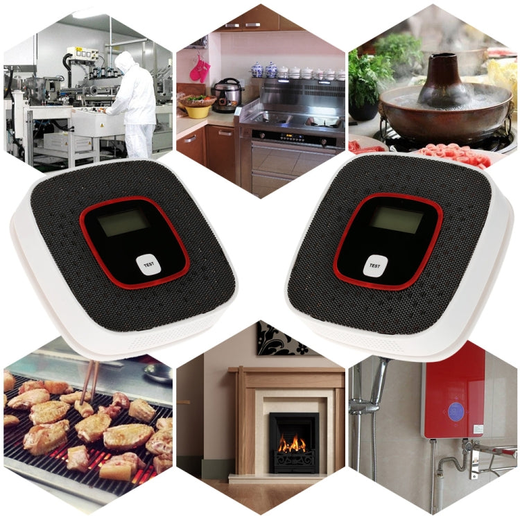 一氧化碳探測器氣體報警傳感器有毒氣體測試儀報警系統人聲報警帶LCD显示屏