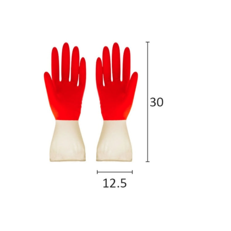 1 Pair Household Two-color Washing Gloves Housework Cleaning Laundry Dishwashing Latex Gloves