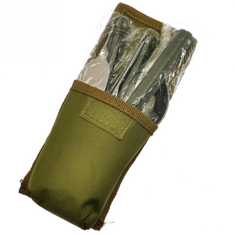 便攜式迷你餐具套裝戶外工具摺疊餐具套裝勺子叉刀野營野餐不銹鋼