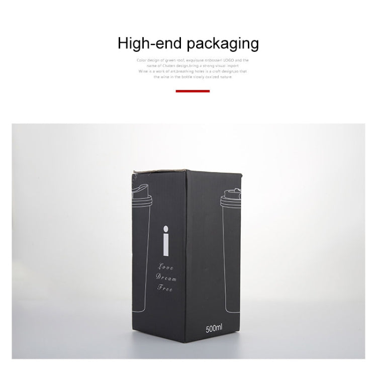 500ML 便攜式不銹鋼創意禮品咖啡杯 辦公室真空保溫杯