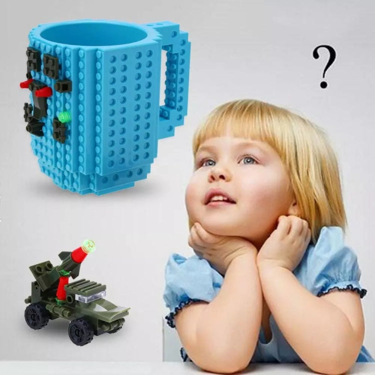 積木設計創意牛奶杯咖啡杯內置磚杯飲水器