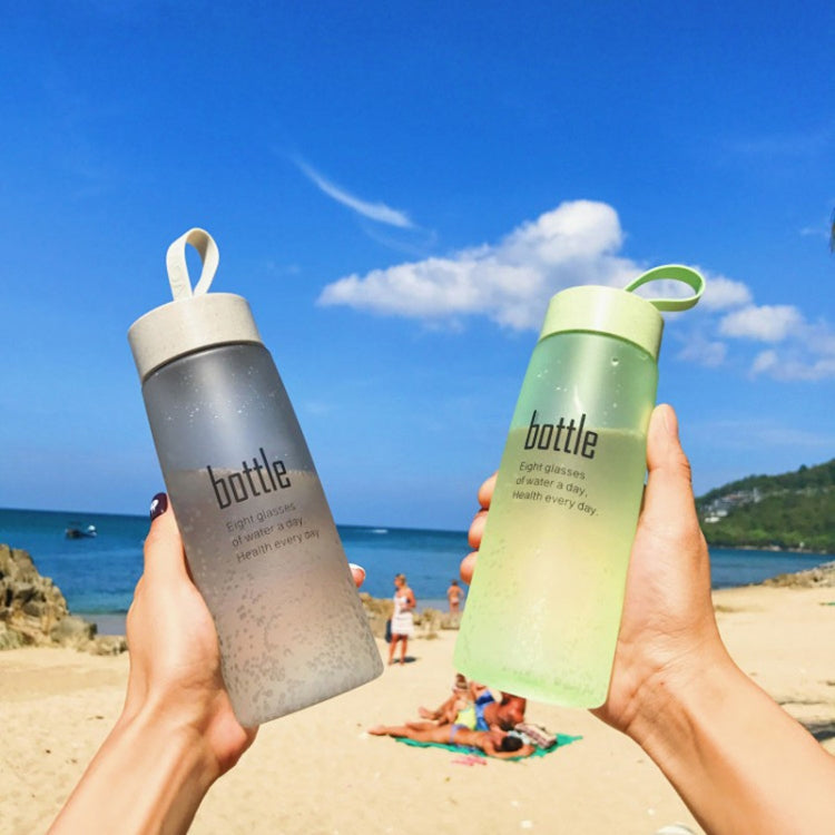 水瓶塑料運動磨砂防漏飲用瓶 便攜時尚飲具旅遊瓶為情侶, 容量：520ML