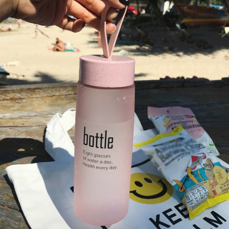 水瓶塑料運動磨砂防漏飲用瓶 便攜時尚飲具旅遊瓶為情侶, 容量：520ML