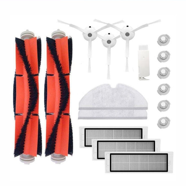 小米機器人真空零件包HEPA過濾器，主刷，清潔工具，側刷用於Mijia / Roborock吸塵器