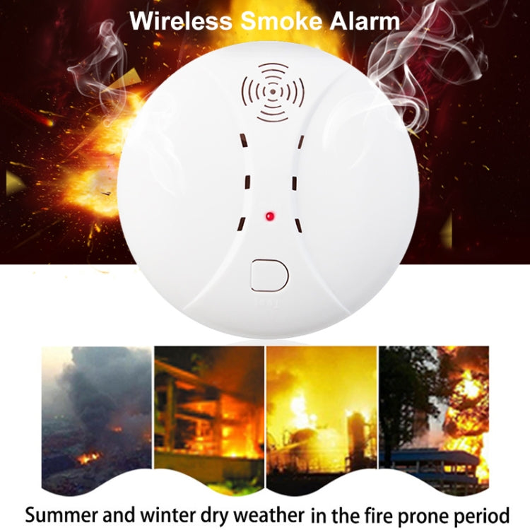 無線火災傳感器煙霧探測器辦公室家庭安全報警系統