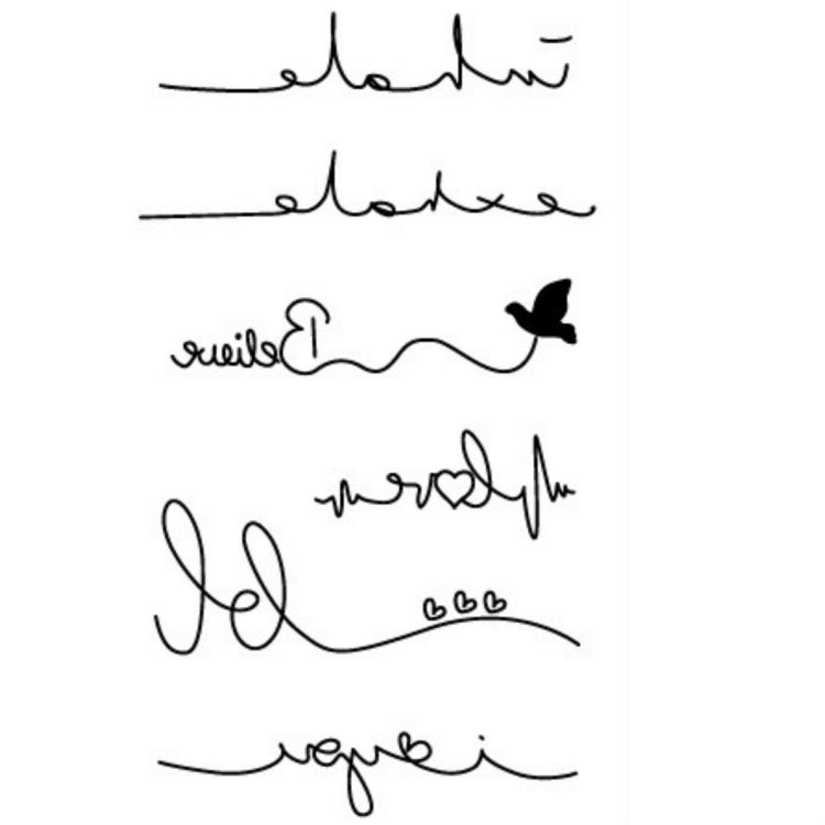 10張一賣 經典黑色一次性防水紋身貼