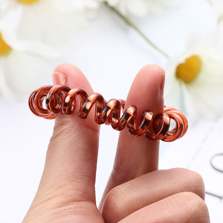 10件一賣 多色彈性發繩 螺旋形馬尾辮頭髮橡皮筋頭繩電話線髮飾