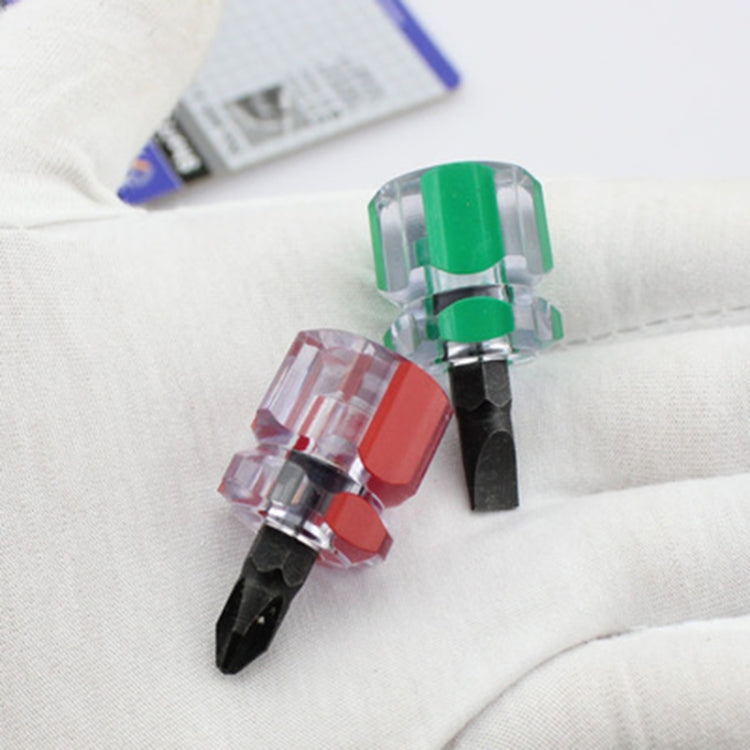 兩個一賣 迷你便攜式蘿蔔頭螺絲刀 透明手柄維修手動工具