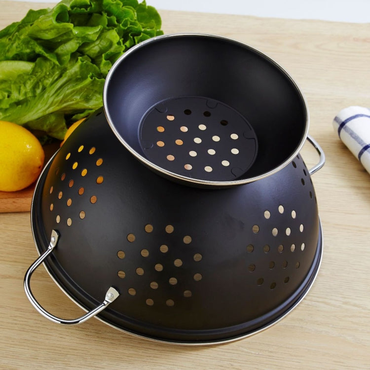 不銹鋼圓形雙耳水果盤子托盤