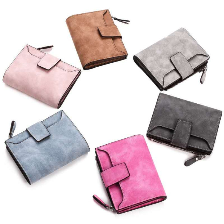 皮革搭扣小號修身女士錢包卡包零錢包