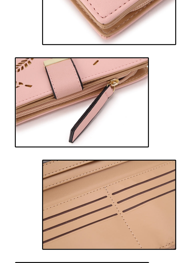 女士長款金色空心恭弘=叶 恭弘袋錢包零錢包卡包