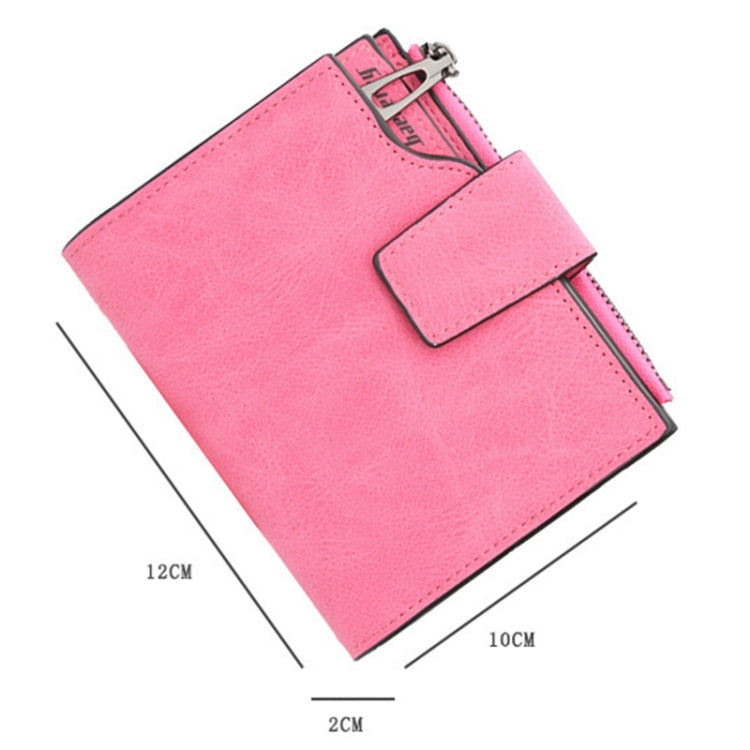 女士復古時尚皮革短款錢包拉鏈硬幣零錢包