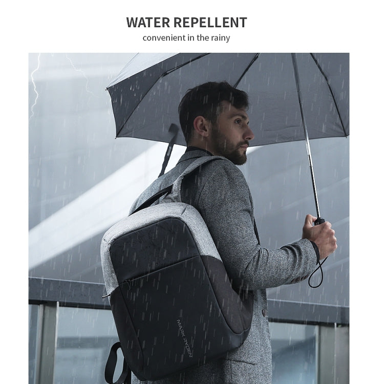 馬克雷登多功能USB充電男士15英寸筆記本電腦防盜時尚旅行背包