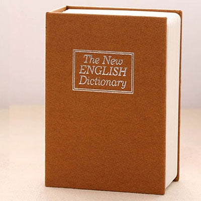 迷你字典保險箱秘密安全鎖現金錢幣存儲珠寶鑰匙櫃