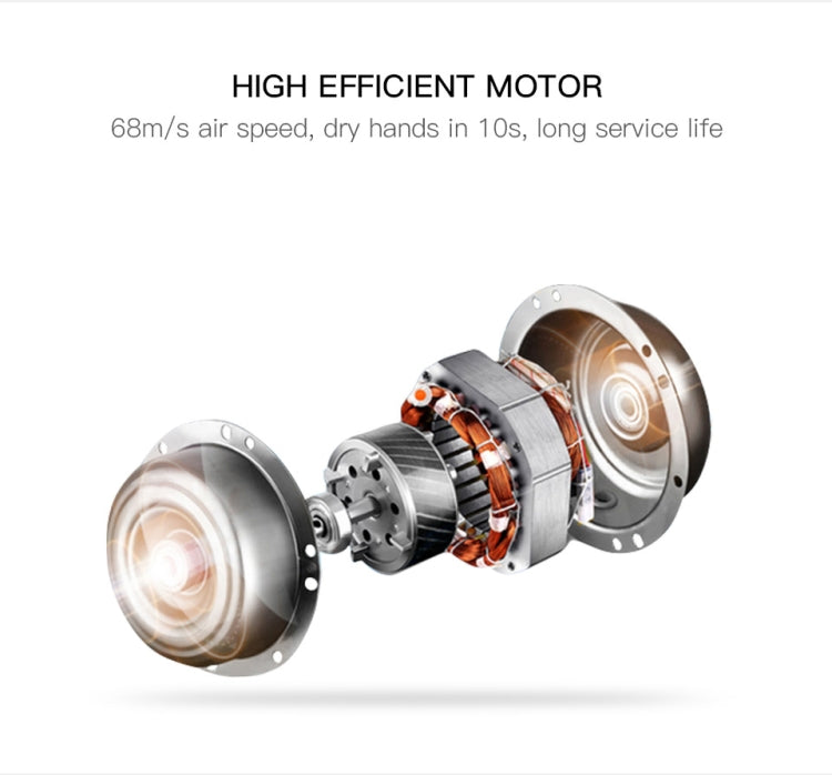 304不銹鋼自動感應噴射干手器高速氣流家用酒店機場干手器