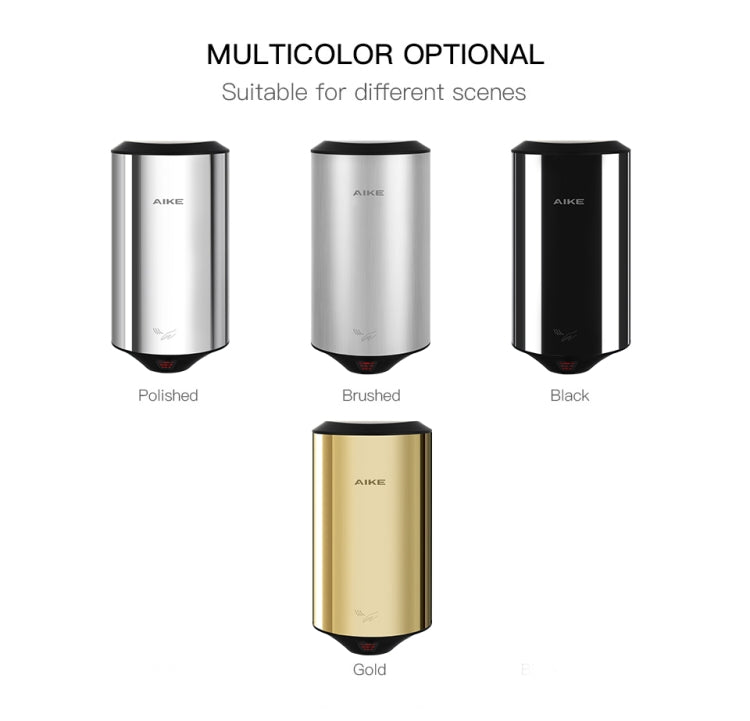 304不銹鋼自動感應噴射干手器高速氣流家用酒店機場干手器