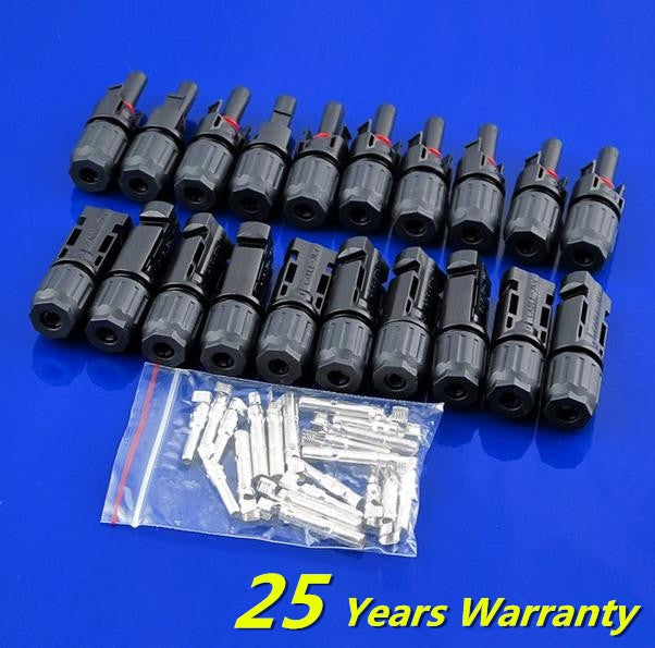 MC4 連接器公頭母頭30A 1000V 太陽能面板分支系列連接太陽能系統 用於光伏電纜2.5 / 4 / 6mm2