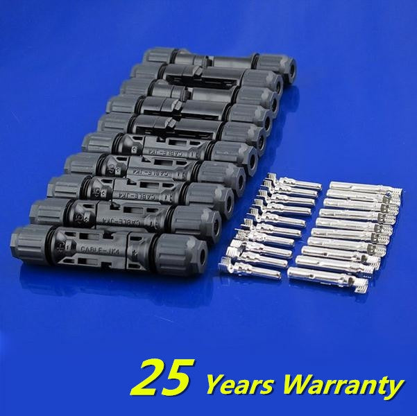 MC4 連接器公頭母頭30A 1000V 太陽能面板分支系列連接太陽能系統 用於光伏電纜2.5 / 4 / 6mm2