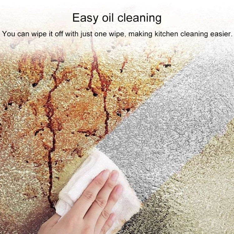 廚房壁爐鋁箔防油貼紙 防污高溫自粘式可壓花壁紙牆貼