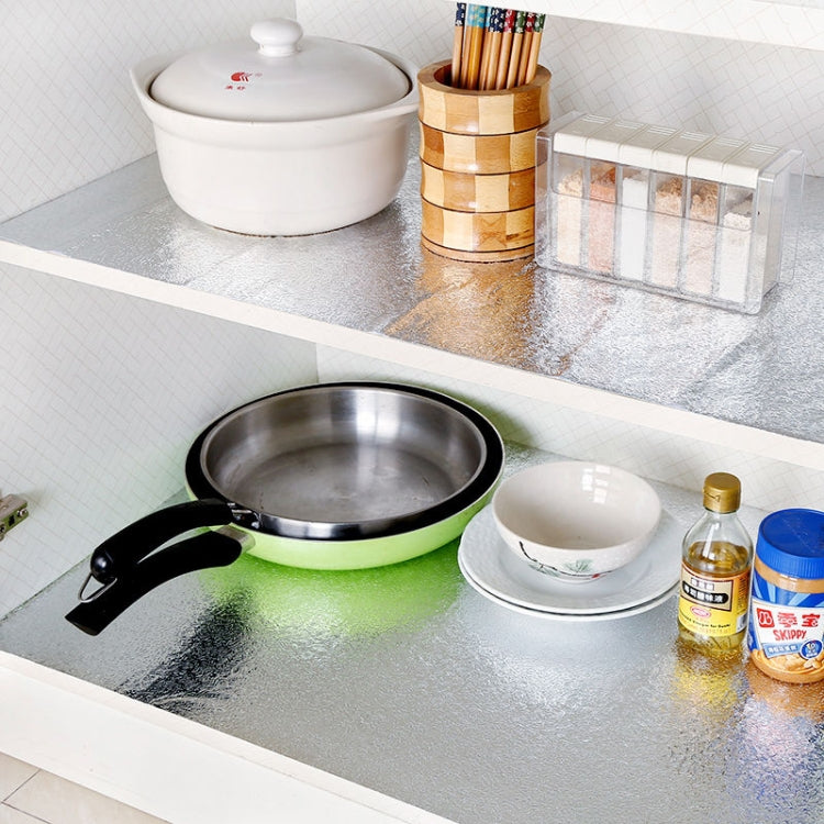 廚房壁爐鋁箔防油貼紙 防污高溫自粘式可壓花壁紙牆貼