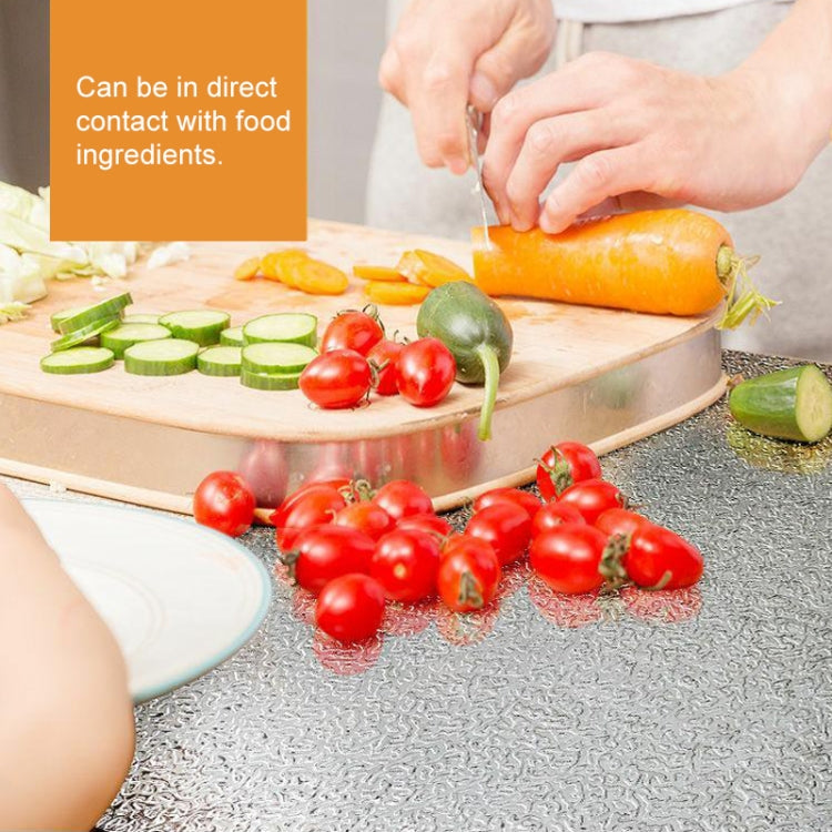 廚房壁爐鋁箔防油貼紙 防污高溫自粘式可壓花壁紙牆貼