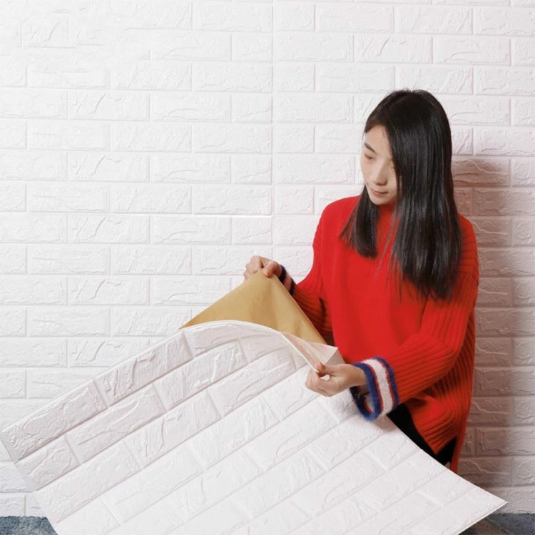 2件賣 自粘防水電視背景磚壁紙 3D牆貼客廳卧室壁畫裝飾貼紙