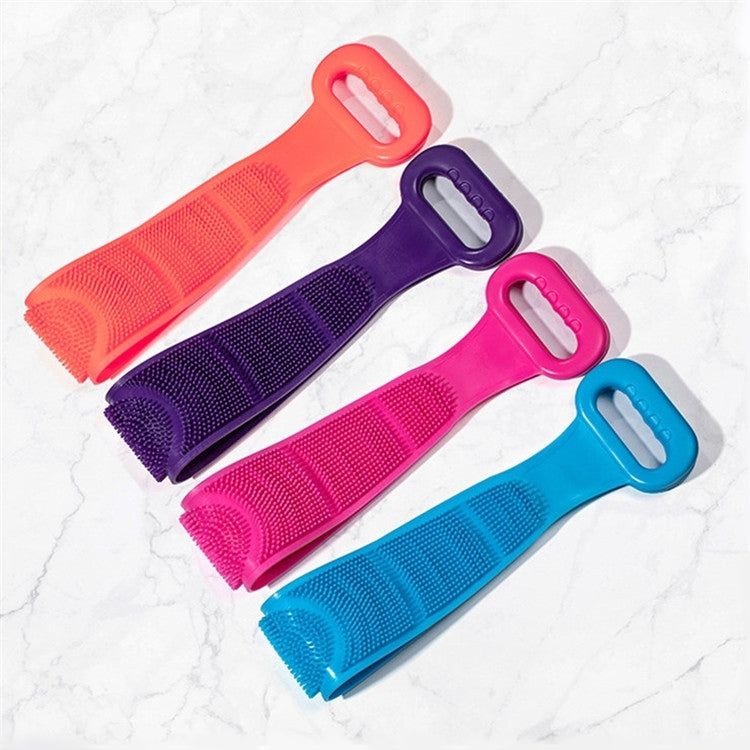 硅膠按摩拉背帶沐浴刷 強力去角質搓背洗浴神器