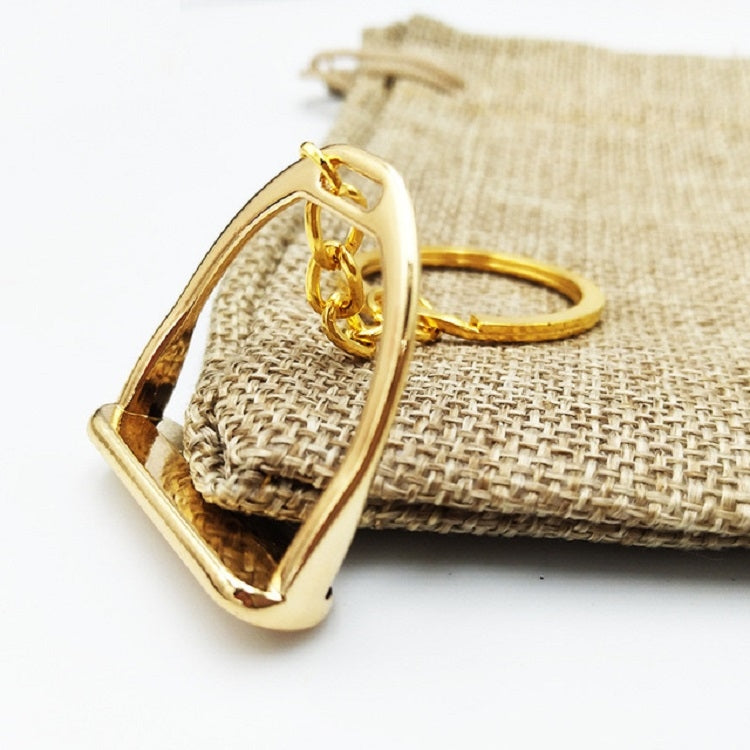 2個賣馬鐙鑰匙扣合金飾品掛件光面合金掛飾