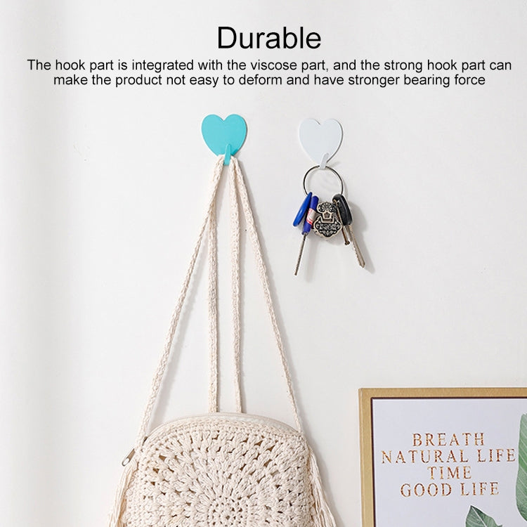 10個賣愛心粘鈎不銹鋼心形房間裝飾掛鈎