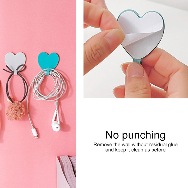 10個賣愛心粘鈎不銹鋼心形房間裝飾掛鈎