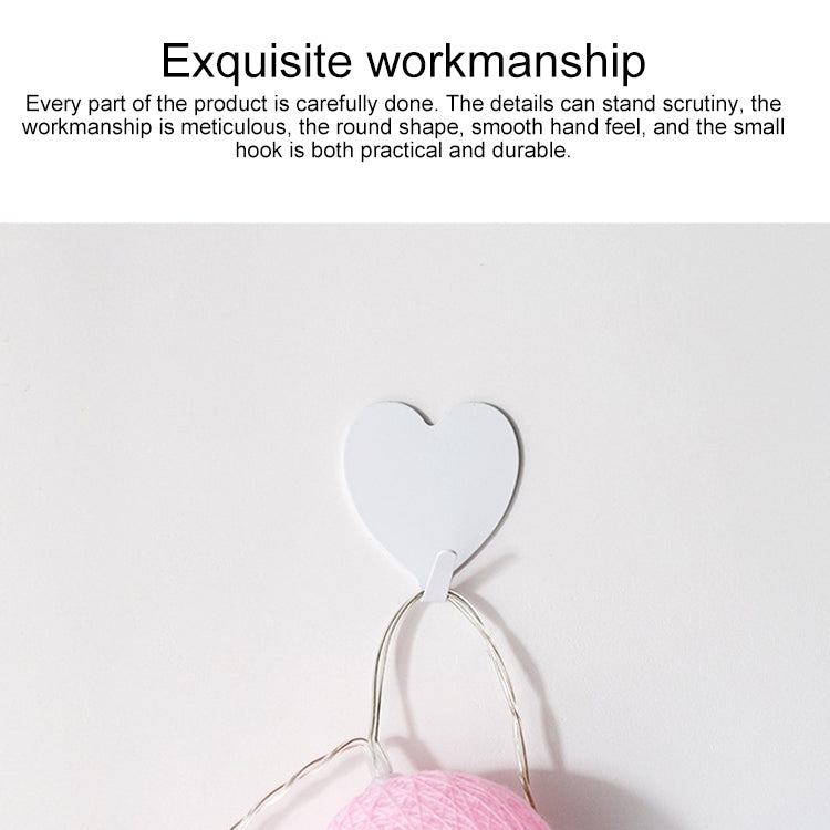 10個賣愛心粘鈎不銹鋼心形房間裝飾掛鈎