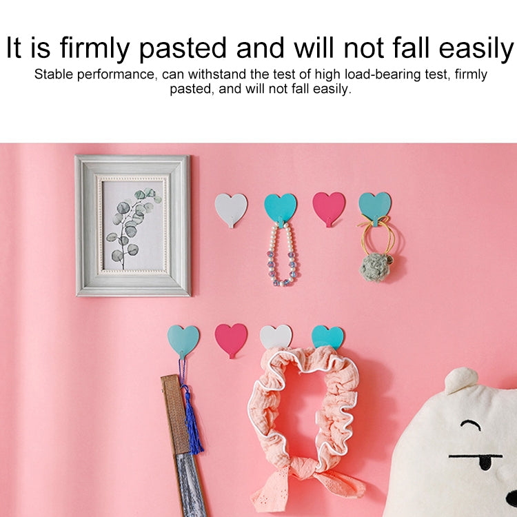 10個賣愛心粘鈎不銹鋼心形房間裝飾掛鈎