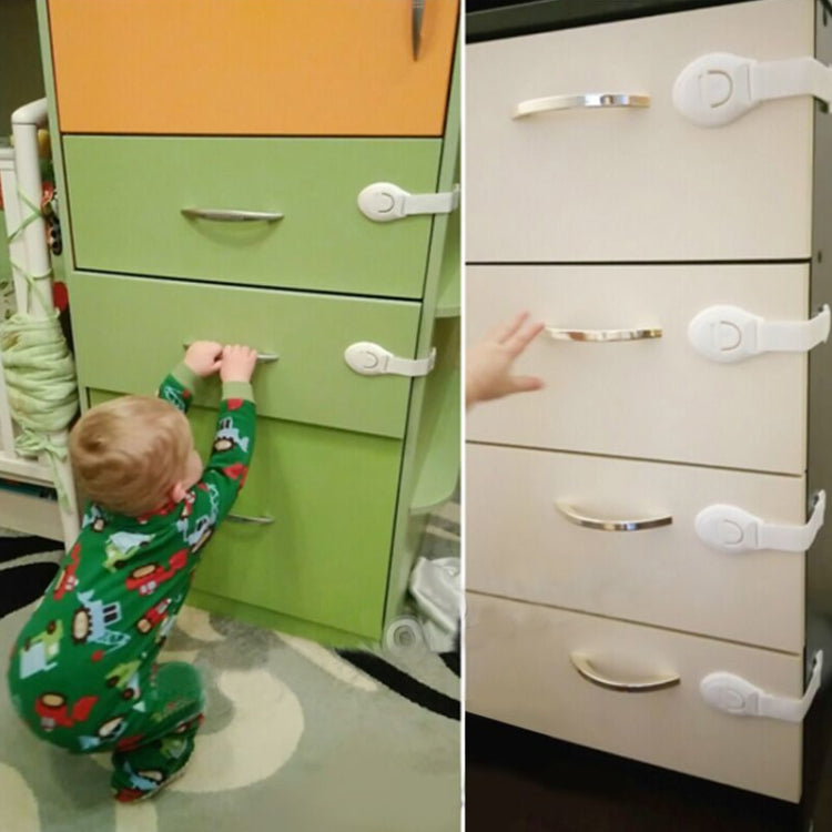 10件/套兒童鎖兒童防護鎖兒童安全門鎖塑料鎖