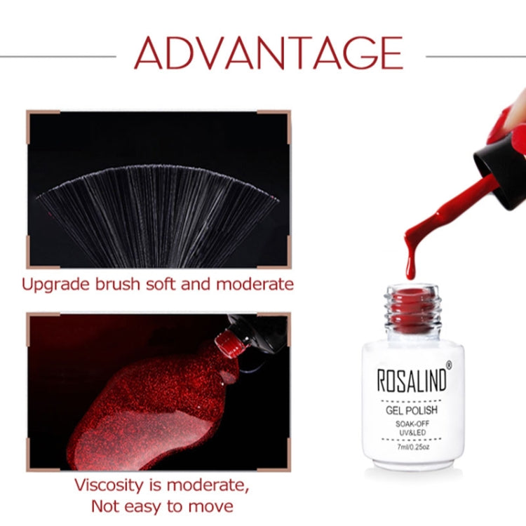 ROSALIND 凝膠拋光套裝 UV半永久底漆聚凝膠清漆美甲修甲凝膠 容量：7ml