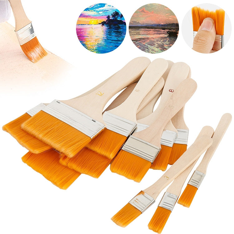 10個一賣 尼龍毛畫筆刷 水彩水粉油漆刷