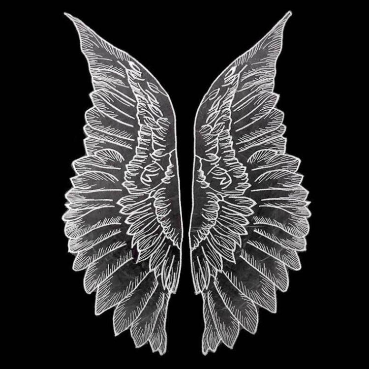 1對賣 歐根紗翅膀造型刺繡DIY服裝輔料