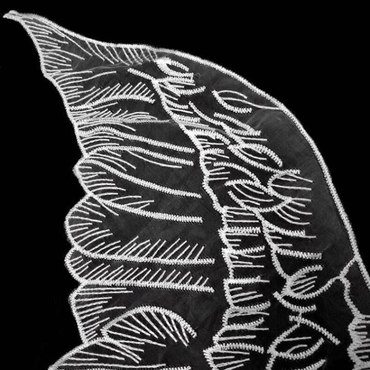 1對賣 歐根紗翅膀造型刺繡DIY服裝輔料