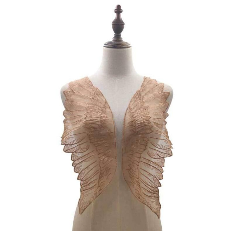 1對賣 歐根紗翅膀造型刺繡DIY服裝輔料