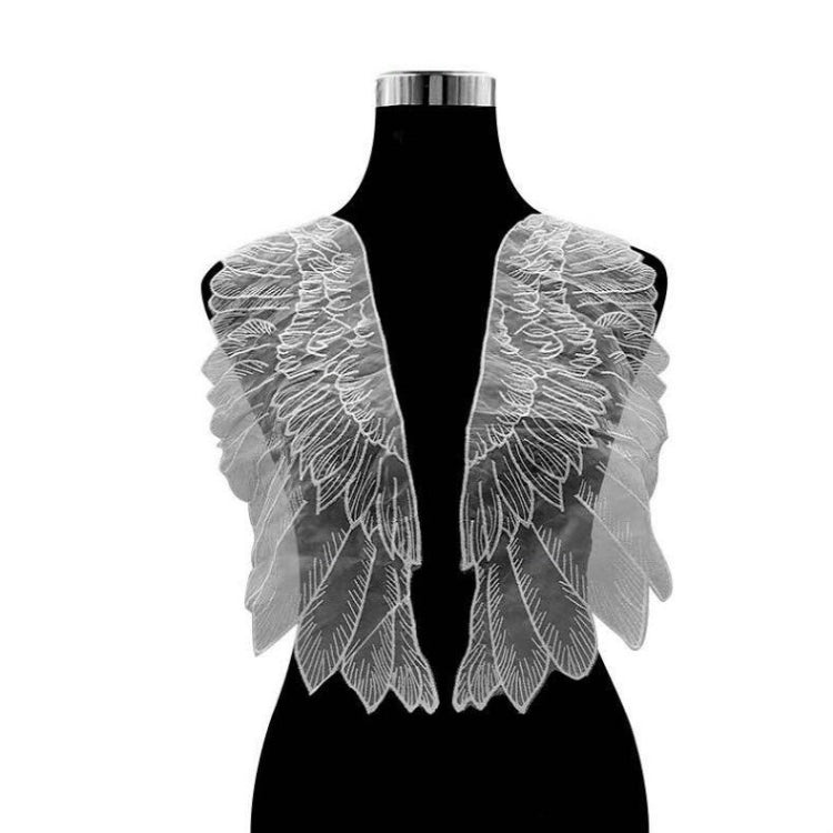 1對賣 歐根紗翅膀造型刺繡DIY服裝輔料