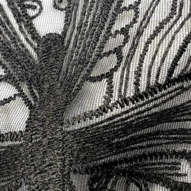 蝴蝶造型刺繡胸花蕾絲衣領DIY服裝輔料，尺寸：約42 x 38cm