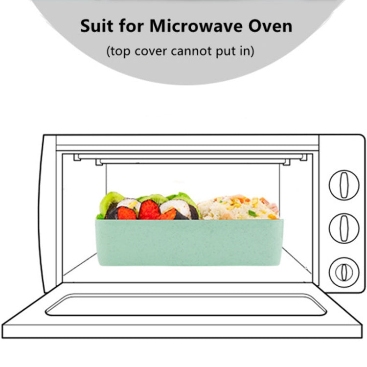 750毫升 健康材料麥秸2層午餐盒 餐具食品儲存便當盒微波爐便當盒