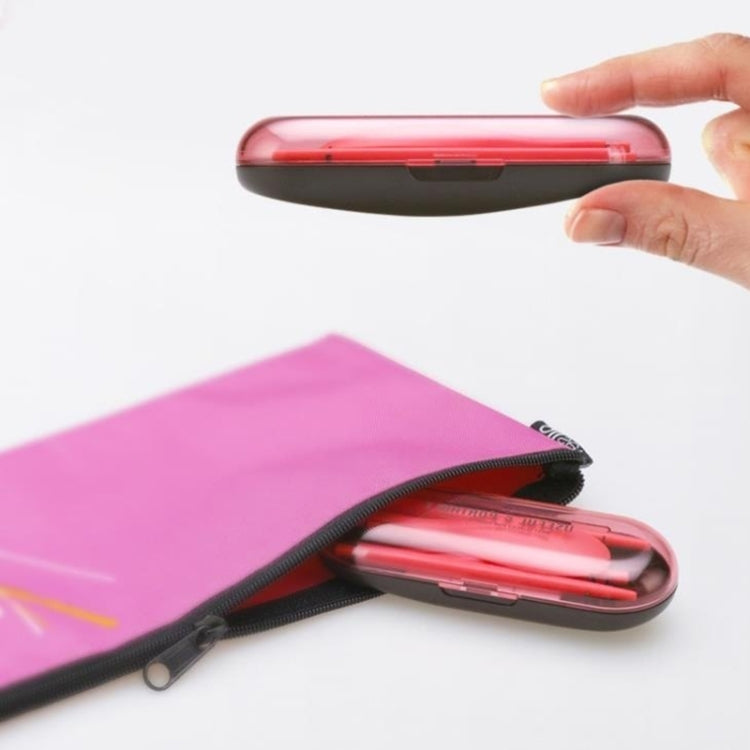 3件/套 迷你戶外便攜式旅行筷子勺叉套裝糖果色摺疊餐具學生兒童廚房工具