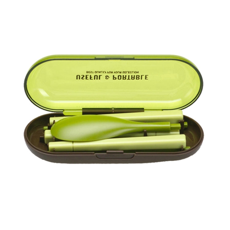 3件/套 迷你戶外便攜式旅行筷子勺叉套裝糖果色摺疊餐具學生兒童廚房工具