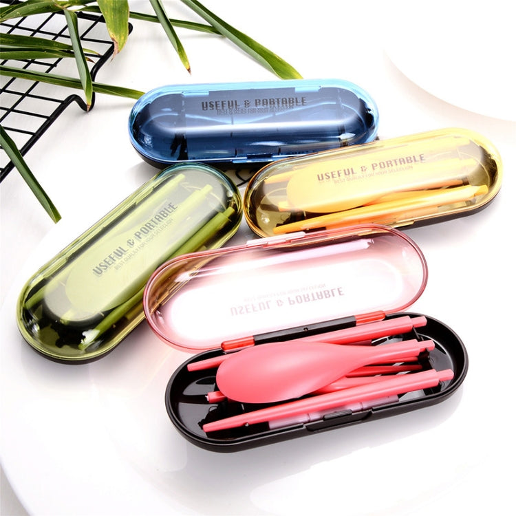 3件/套 迷你戶外便攜式旅行筷子勺叉套裝糖果色摺疊餐具學生兒童廚房工具