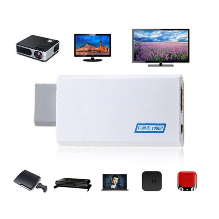 Nintendo Wii Hassle免費即插即用Wii轉HDMI 1080p轉換器適配器Wii2hdmi 3.5mm音頻盒Wii-link